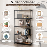 Tangkula 5-Tier Wooden Bookshelf