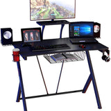 Tangkula Gaming Desk, E-Sport Gaming Workstation, Multifunctional Computer Desk Gamer Desk