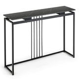 Tangkula 48"Console Table, Slim Sofa Table with Anti-Toppling Kit, Faux Marble Entryway Table